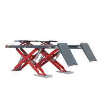 Bild på Deluxe körbanelyft från Nimalift - 5500 kg - 5200 mm körbanor - Inbyggd saxlyft i körbanan - 185 mm hög
